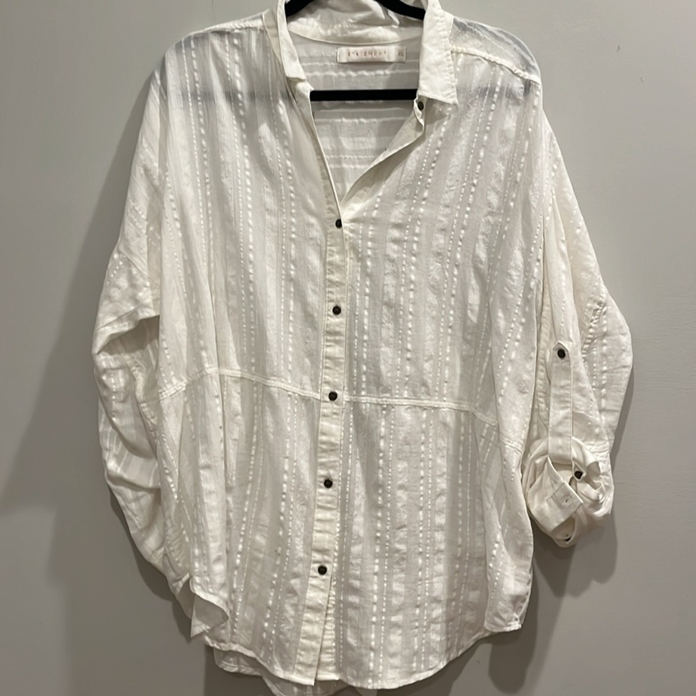 Statement (from stitch fix) oversized boyfriend button down shirt - size XL - Picture 5 of 15